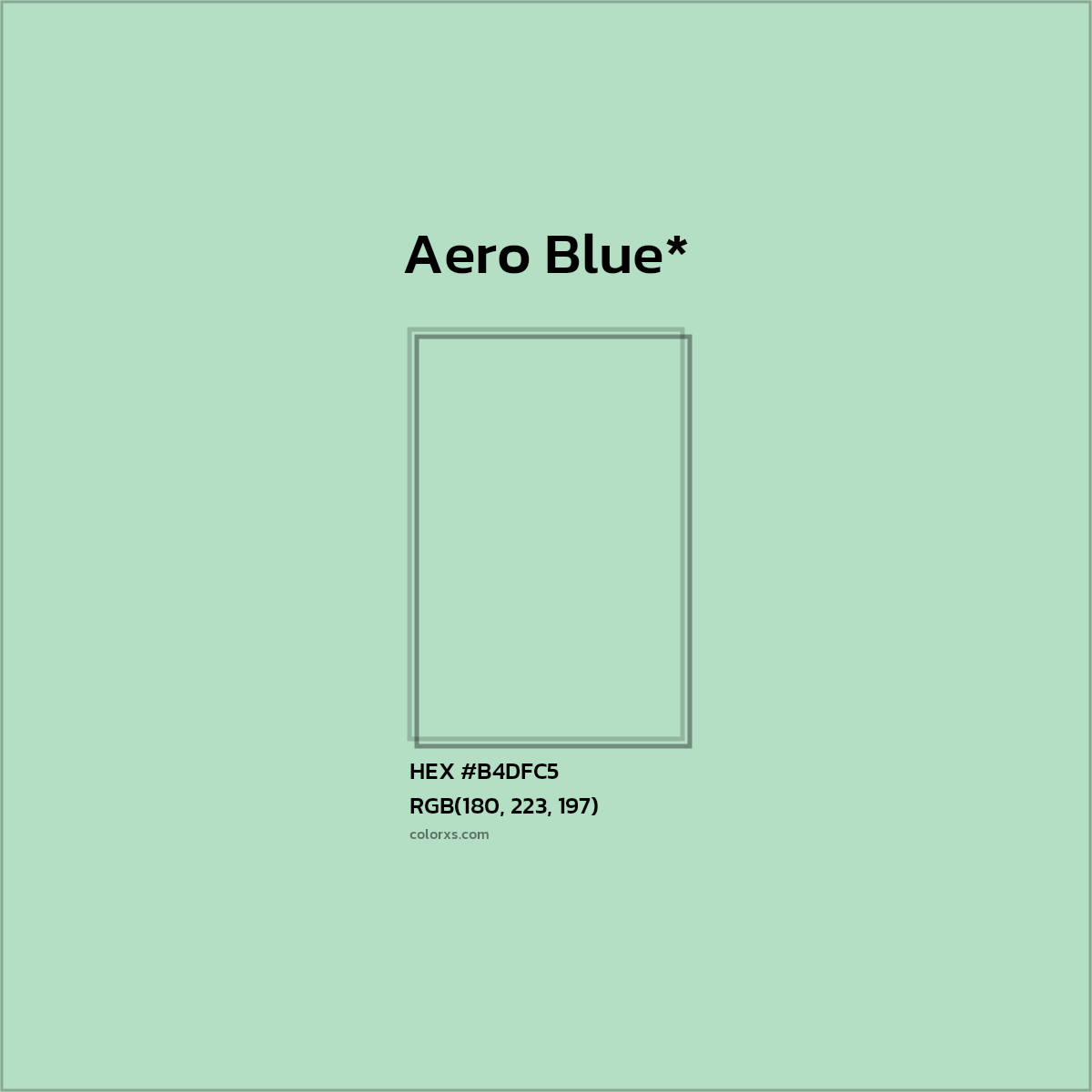 HEX #B4DFC5 Color Name, Color Code, Palettes, Similar Paints, Images