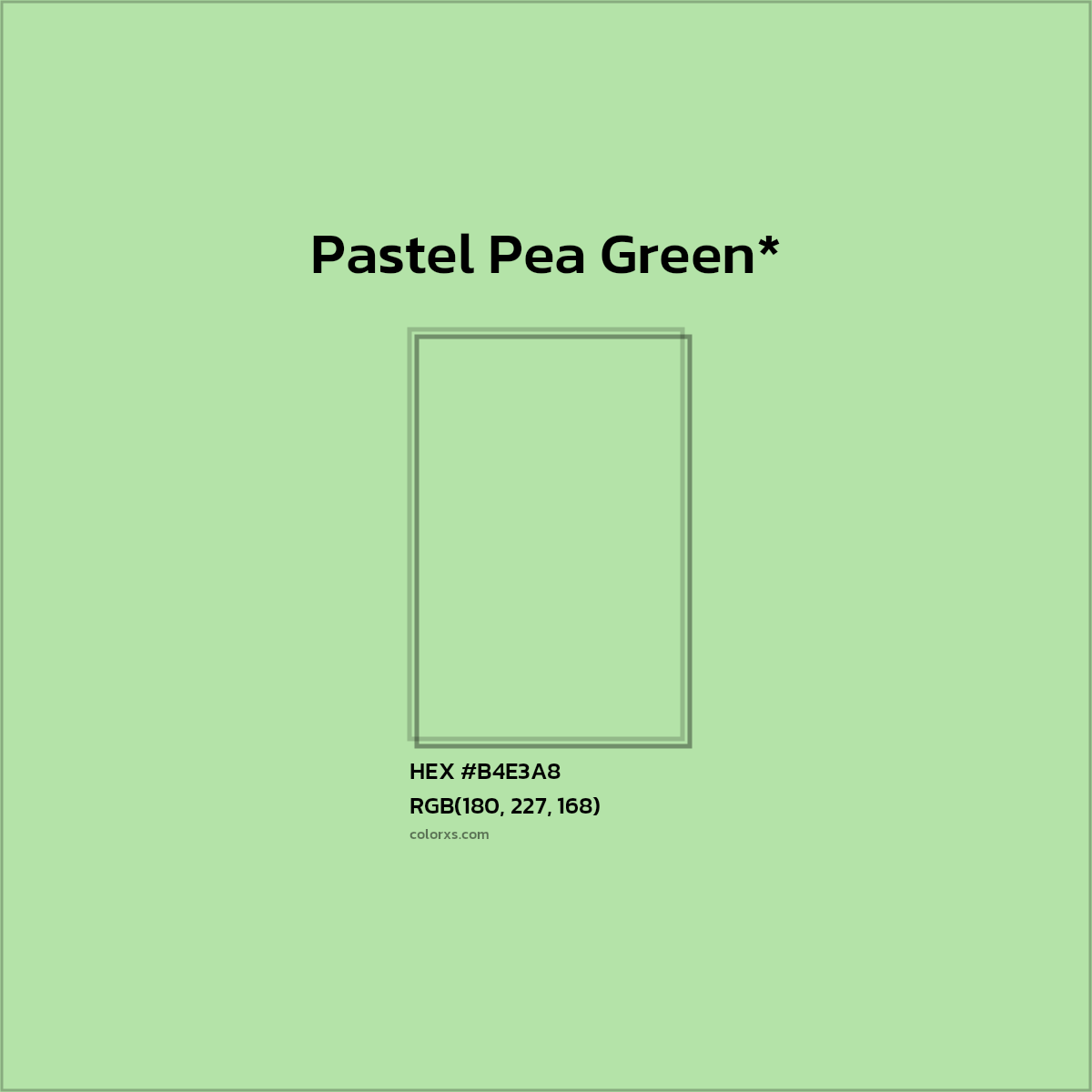 HEX #B4E3A8 Color Name, Color Code, Palettes, Similar Paints, Images