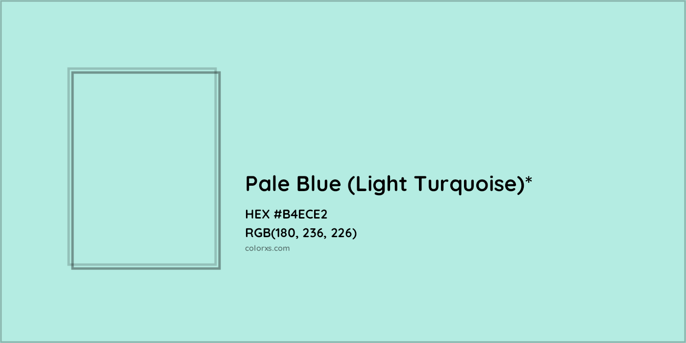 HEX #B4ECE2 Color Name, Color Code, Palettes, Similar Paints, Images