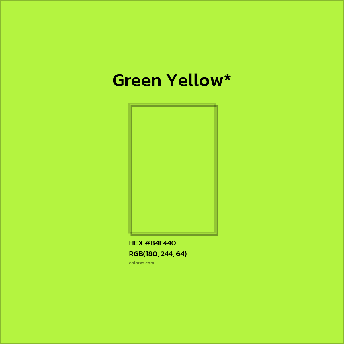 HEX #B4F440 Color Name, Color Code, Palettes, Similar Paints, Images