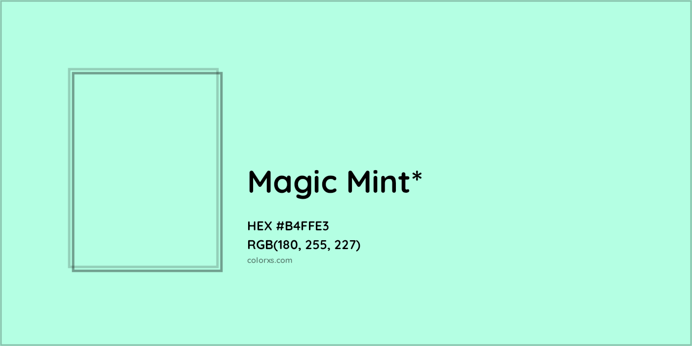 HEX #B4FFE3 Color Name, Color Code, Palettes, Similar Paints, Images