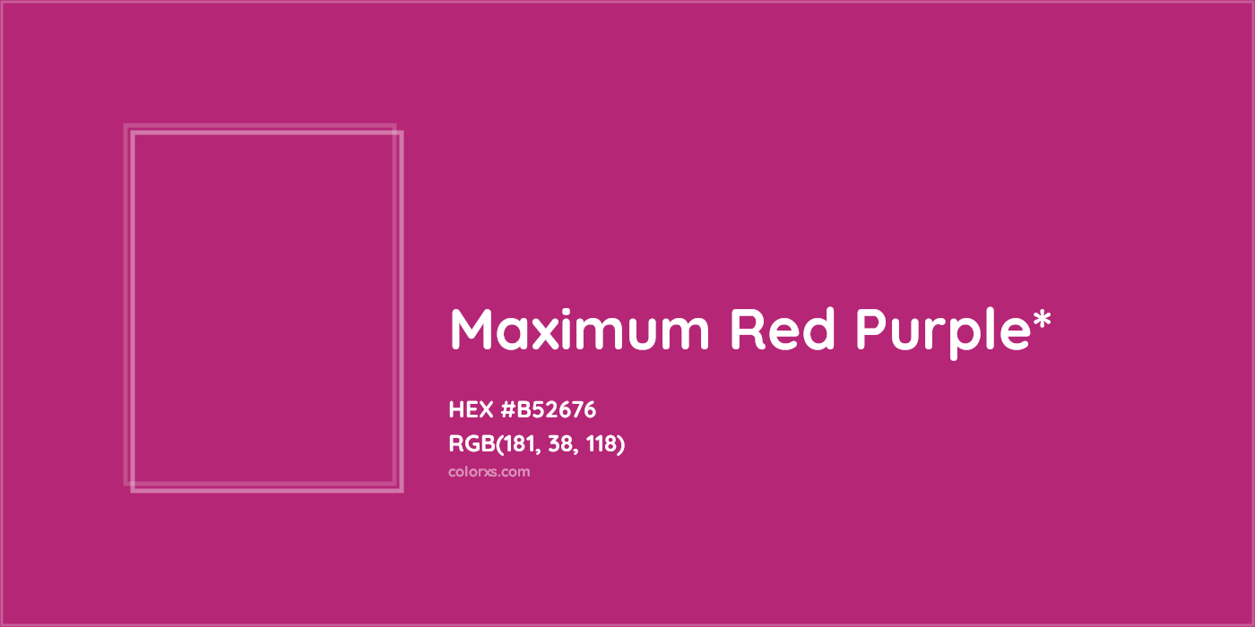 HEX #B52676 Color Name, Color Code, Palettes, Similar Paints, Images