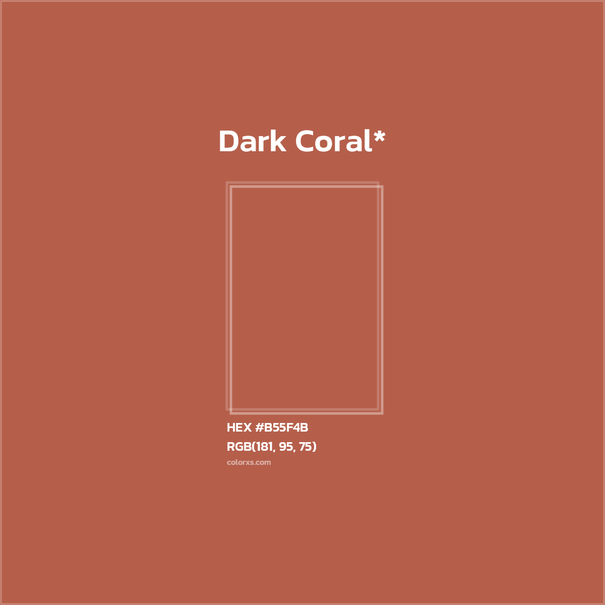 HEX #B55F4B Color Name, Color Code, Palettes, Similar Paints, Images