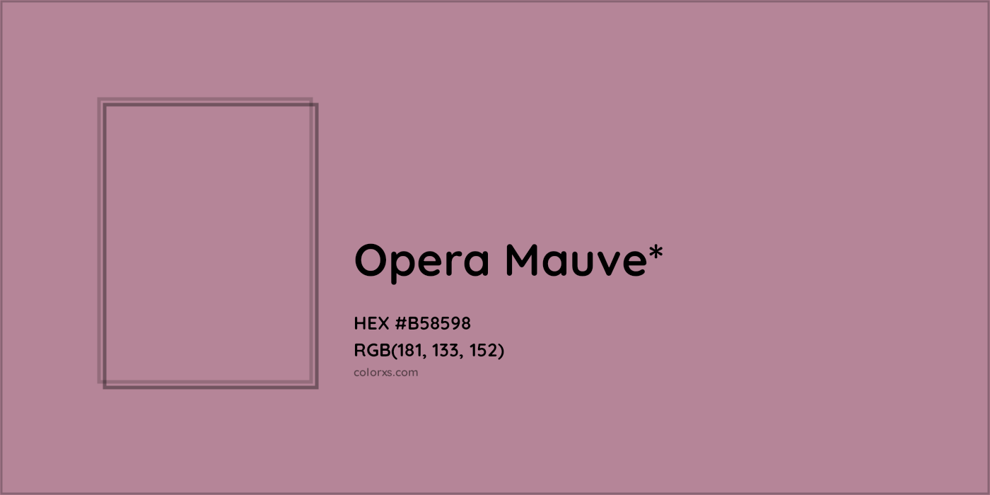 HEX #B58598 Color Name, Color Code, Palettes, Similar Paints, Images