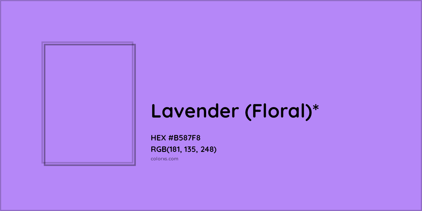 HEX #B587F8 Color Name, Color Code, Palettes, Similar Paints, Images