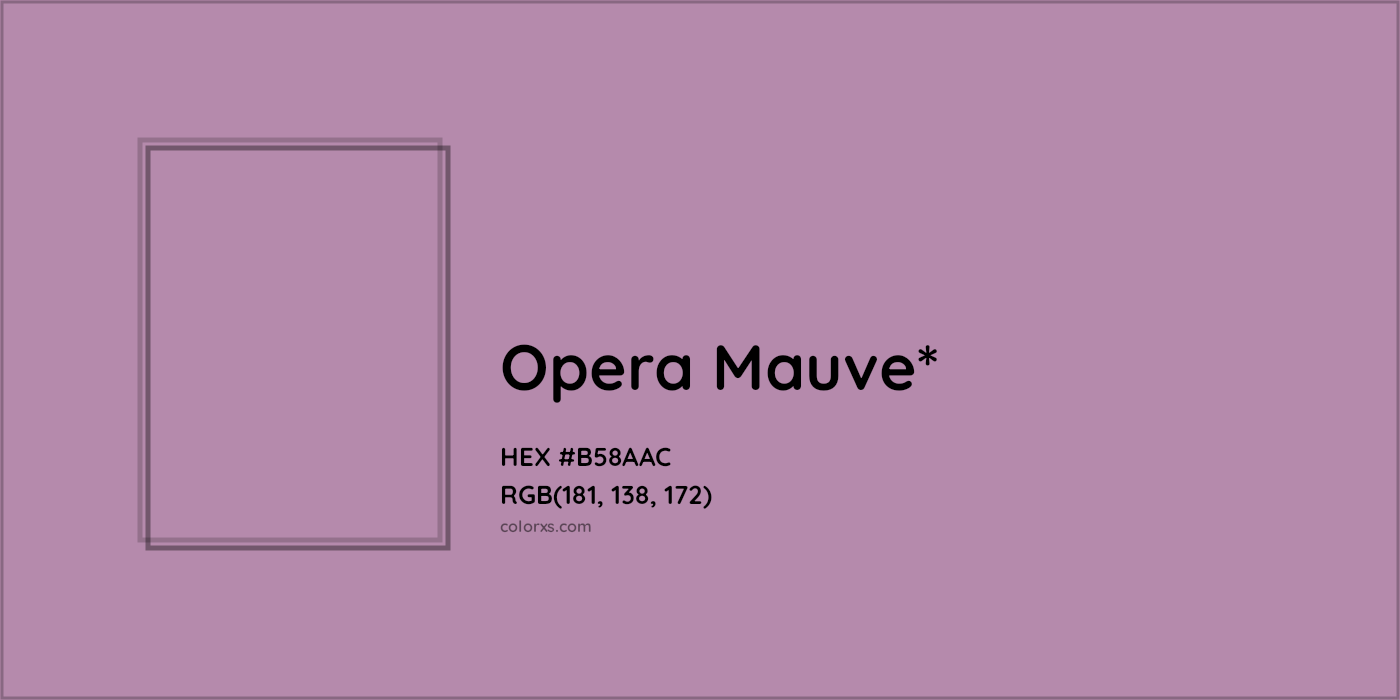 HEX #B58AAC Color Name, Color Code, Palettes, Similar Paints, Images