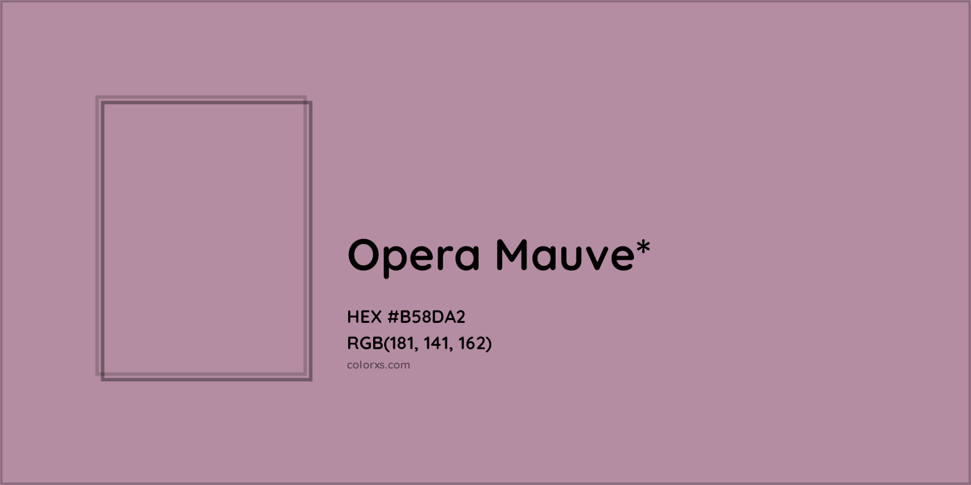HEX #B58DA2 Color Name, Color Code, Palettes, Similar Paints, Images