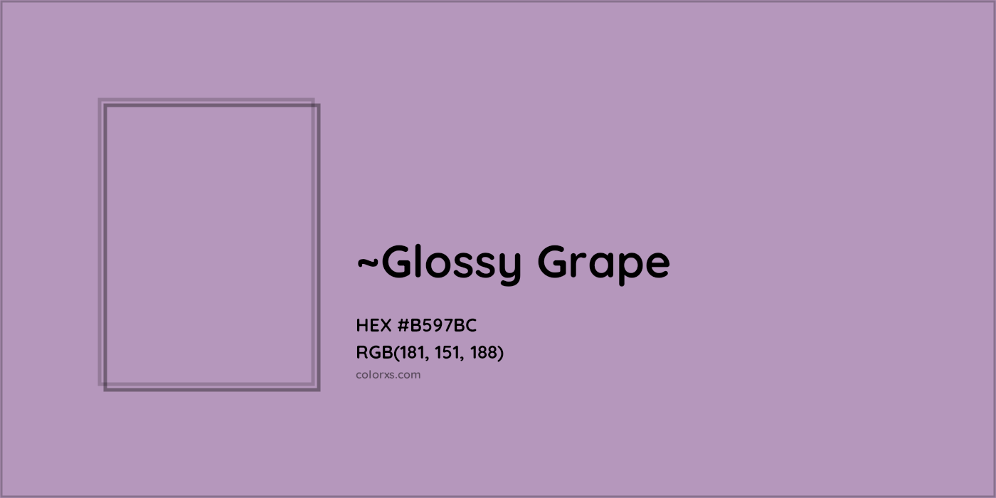 HEX #B597BC Color Name, Color Code, Palettes, Similar Paints, Images
