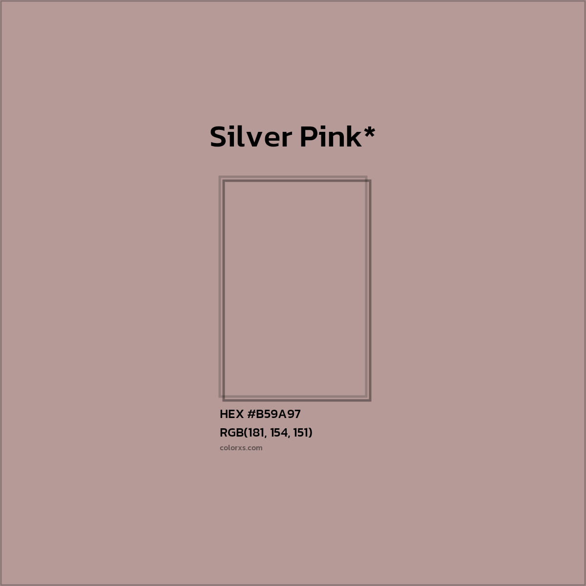 HEX #B59A97 Color Name, Color Code, Palettes, Similar Paints, Images