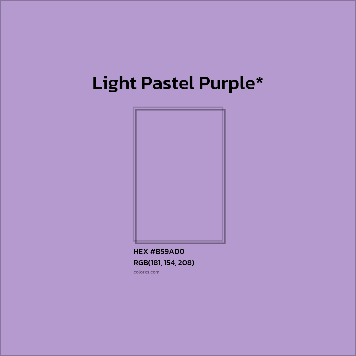 HEX #B59AD0 Color Name, Color Code, Palettes, Similar Paints, Images