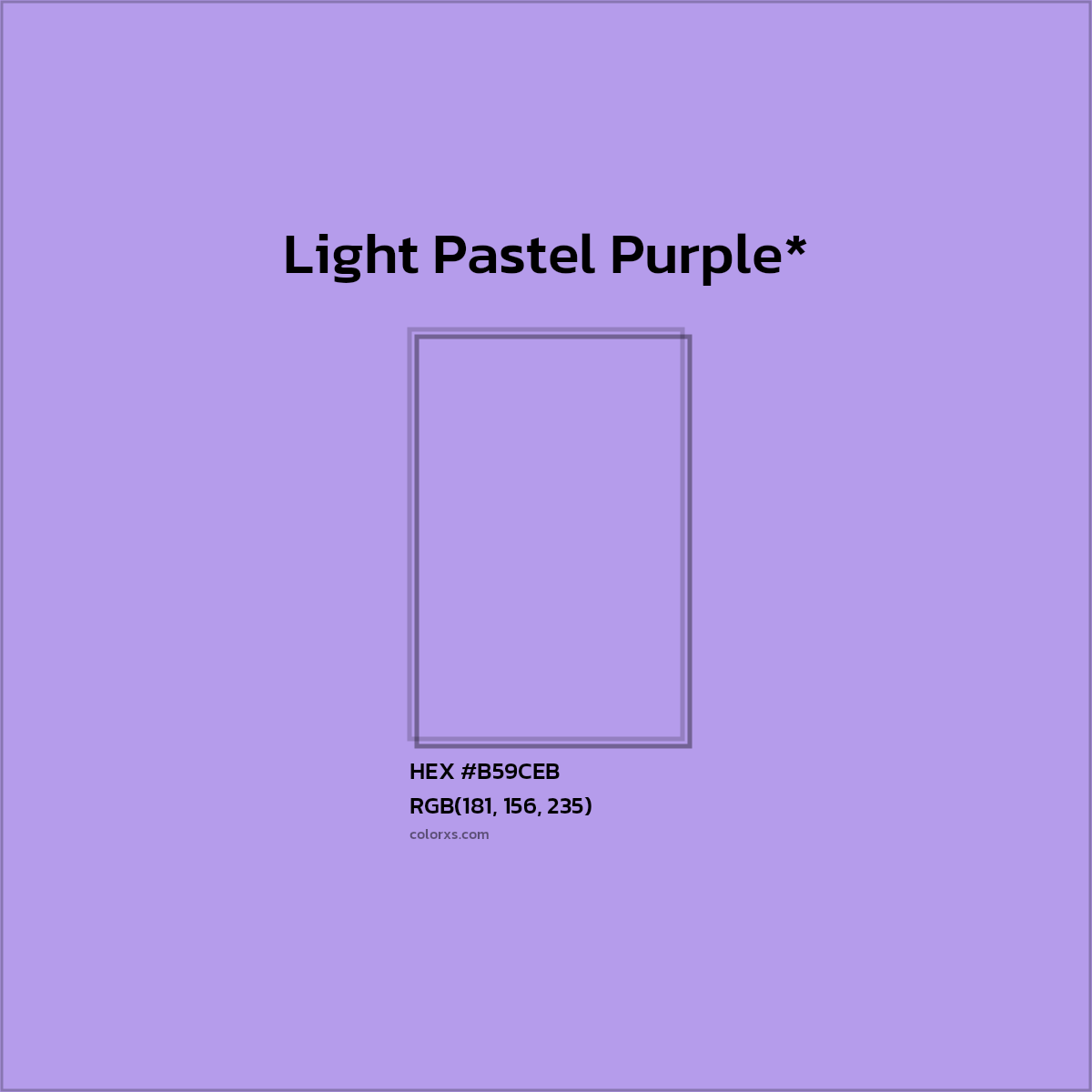 HEX #B59CEB Color Name, Color Code, Palettes, Similar Paints, Images