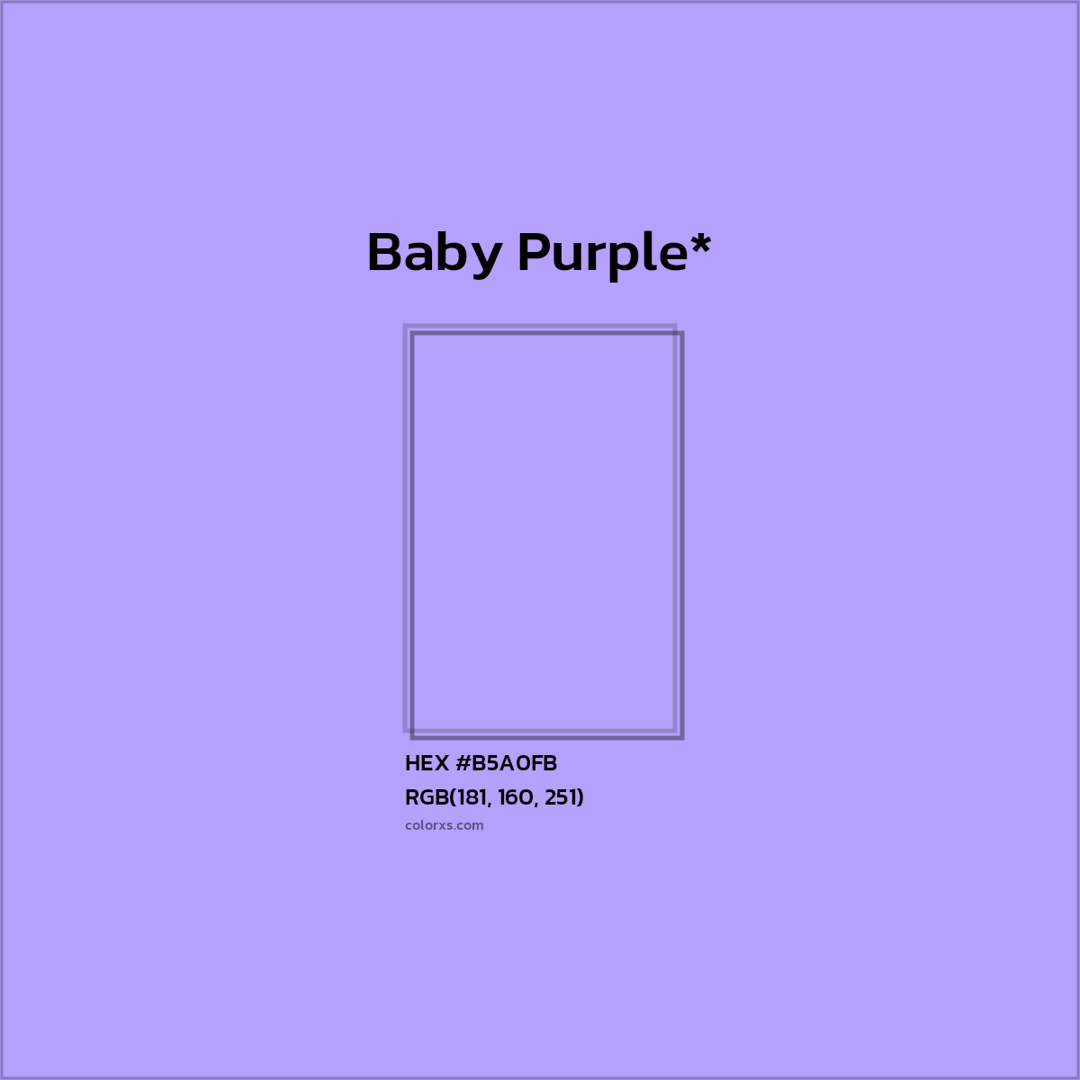 HEX #B5A0FB Color Name, Color Code, Palettes, Similar Paints, Images