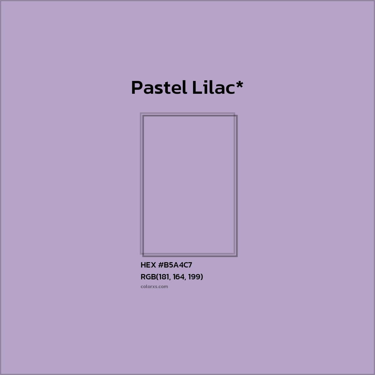 HEX #B5A4C7 Color Name, Color Code, Palettes, Similar Paints, Images