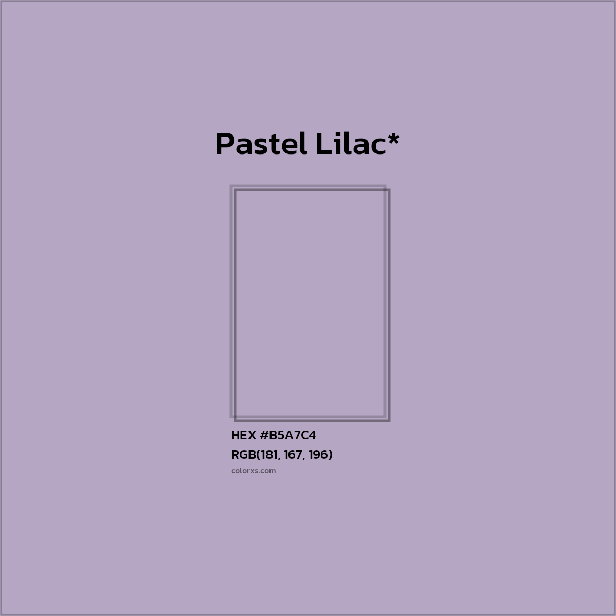 HEX #B5A7C4 Color Name, Color Code, Palettes, Similar Paints, Images