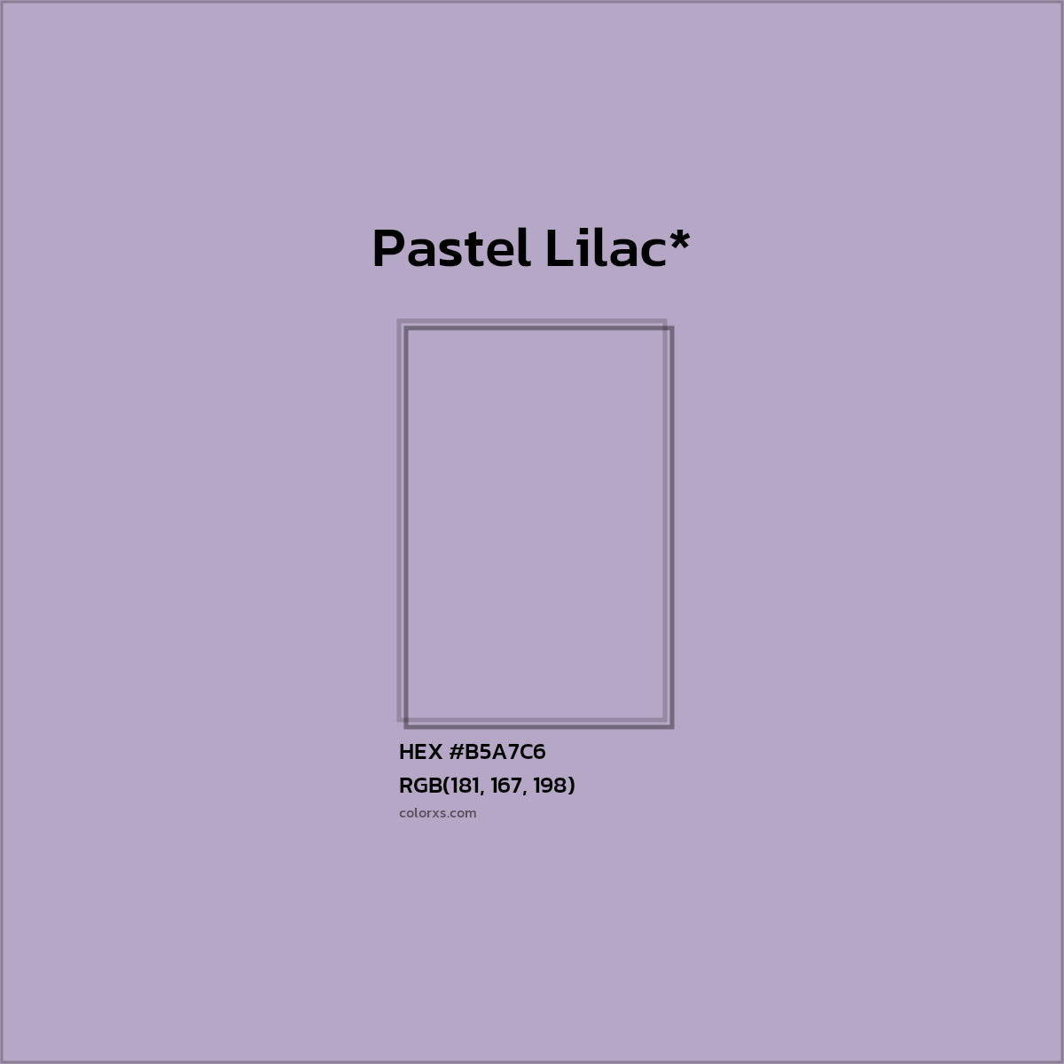 HEX #B5A7C6 Color Name, Color Code, Palettes, Similar Paints, Images
