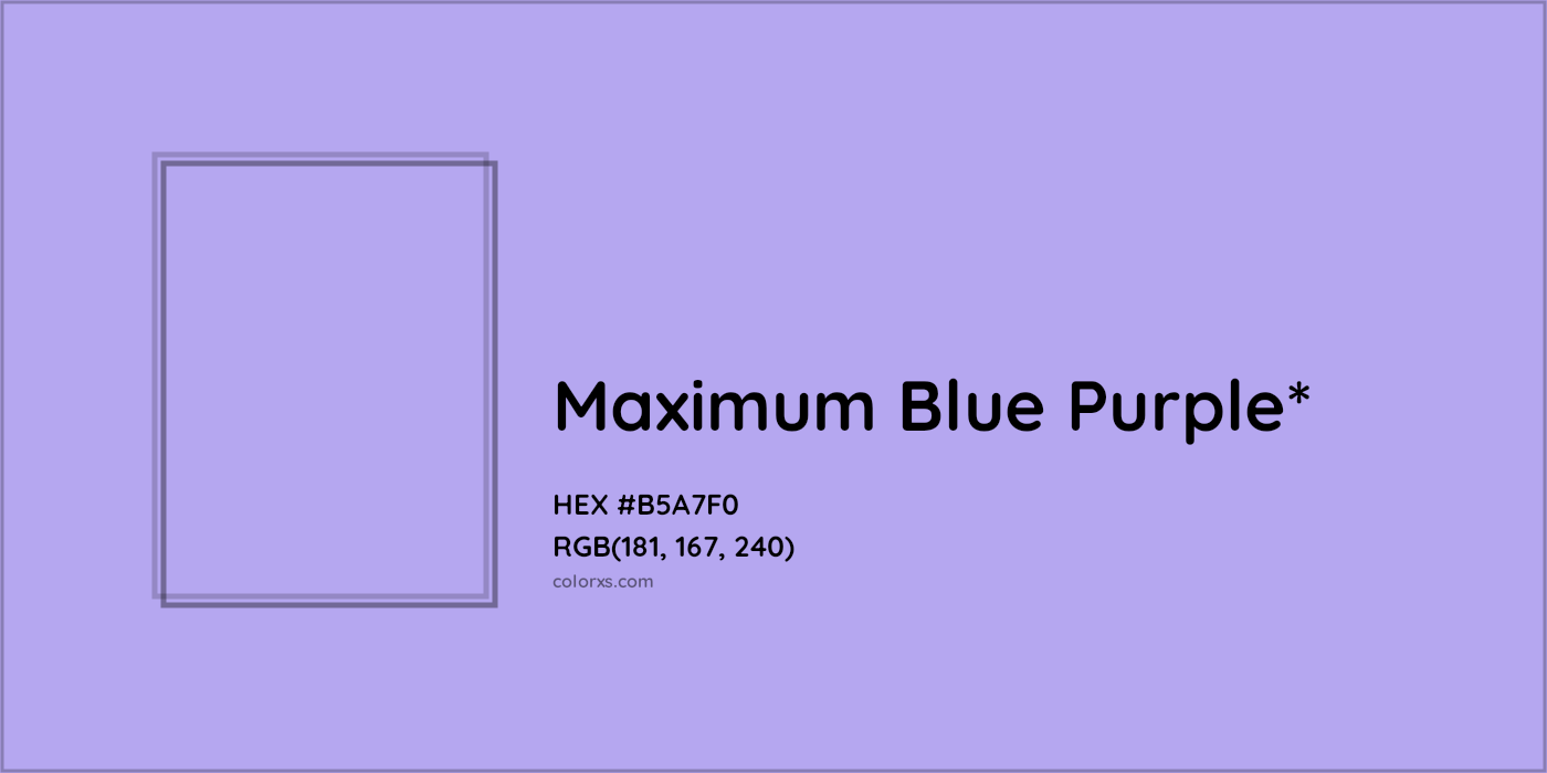 HEX #B5A7F0 Color Name, Color Code, Palettes, Similar Paints, Images