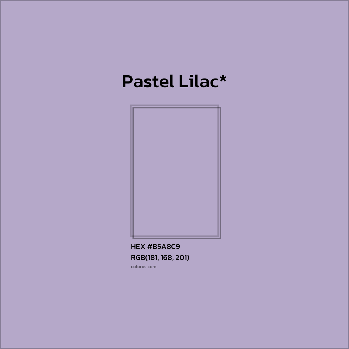 HEX #B5A8C9 Color Name, Color Code, Palettes, Similar Paints, Images