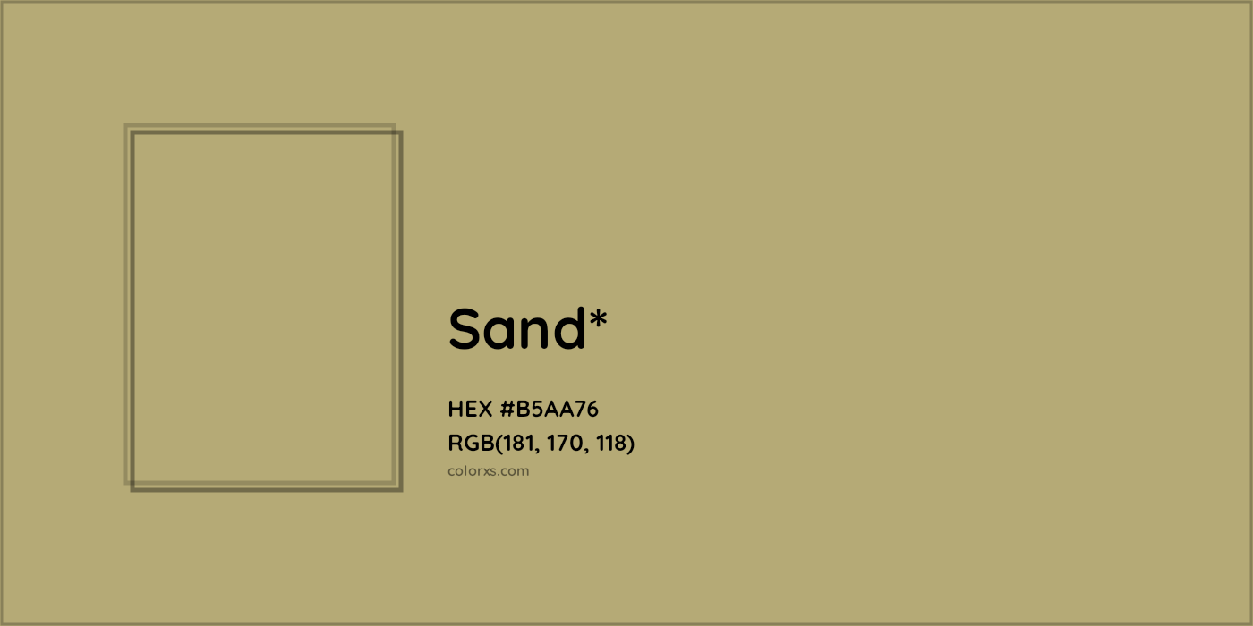 HEX #B5AA76 Color Name, Color Code, Palettes, Similar Paints, Images