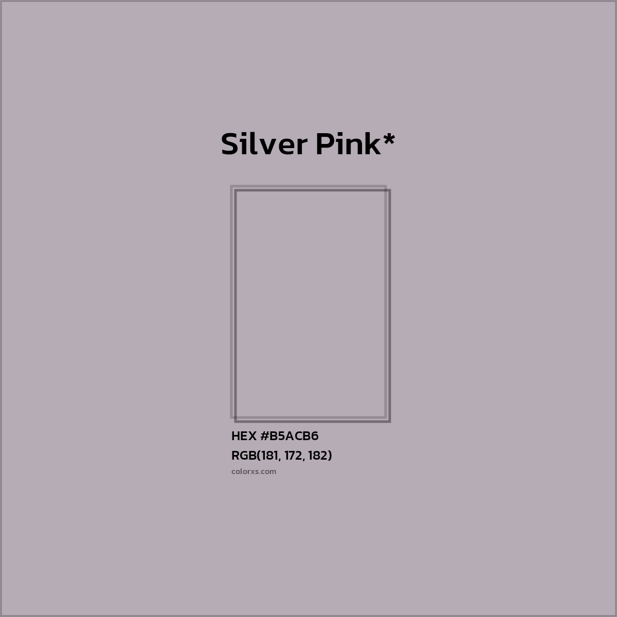 HEX #B5ACB6 Color Name, Color Code, Palettes, Similar Paints, Images