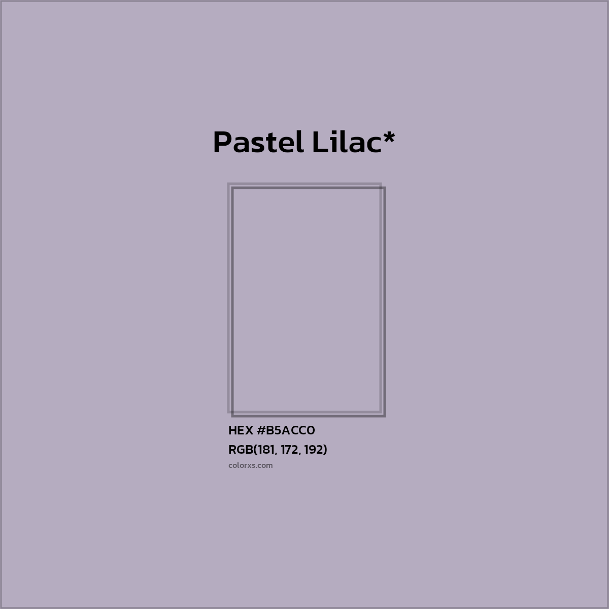HEX #B5ACC0 Color Name, Color Code, Palettes, Similar Paints, Images