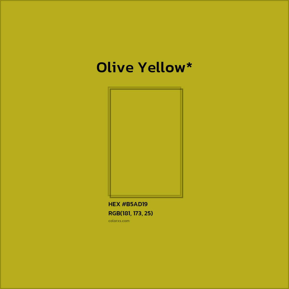 HEX #B5AD19 Color Name, Color Code, Palettes, Similar Paints, Images