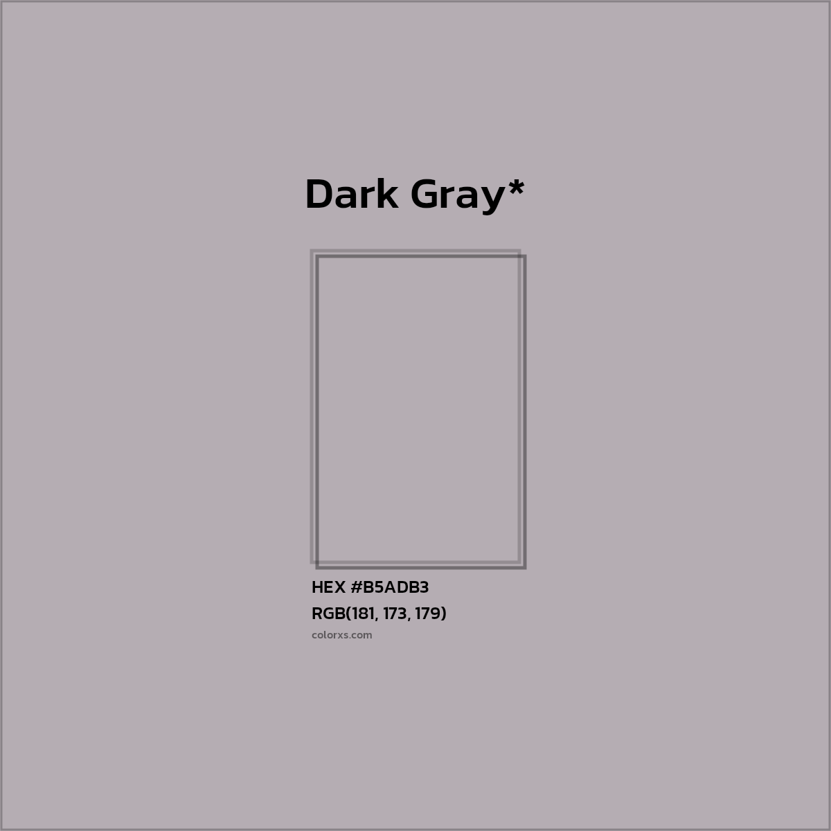 HEX #B5ADB3 Color Name, Color Code, Palettes, Similar Paints, Images
