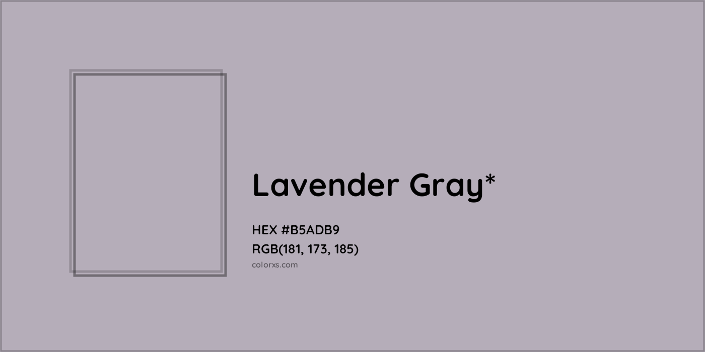 HEX #B5ADB9 Color Name, Color Code, Palettes, Similar Paints, Images