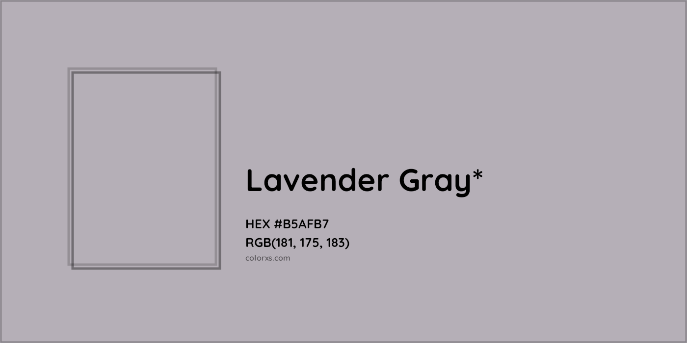 HEX #B5AFB7 Color Name, Color Code, Palettes, Similar Paints, Images