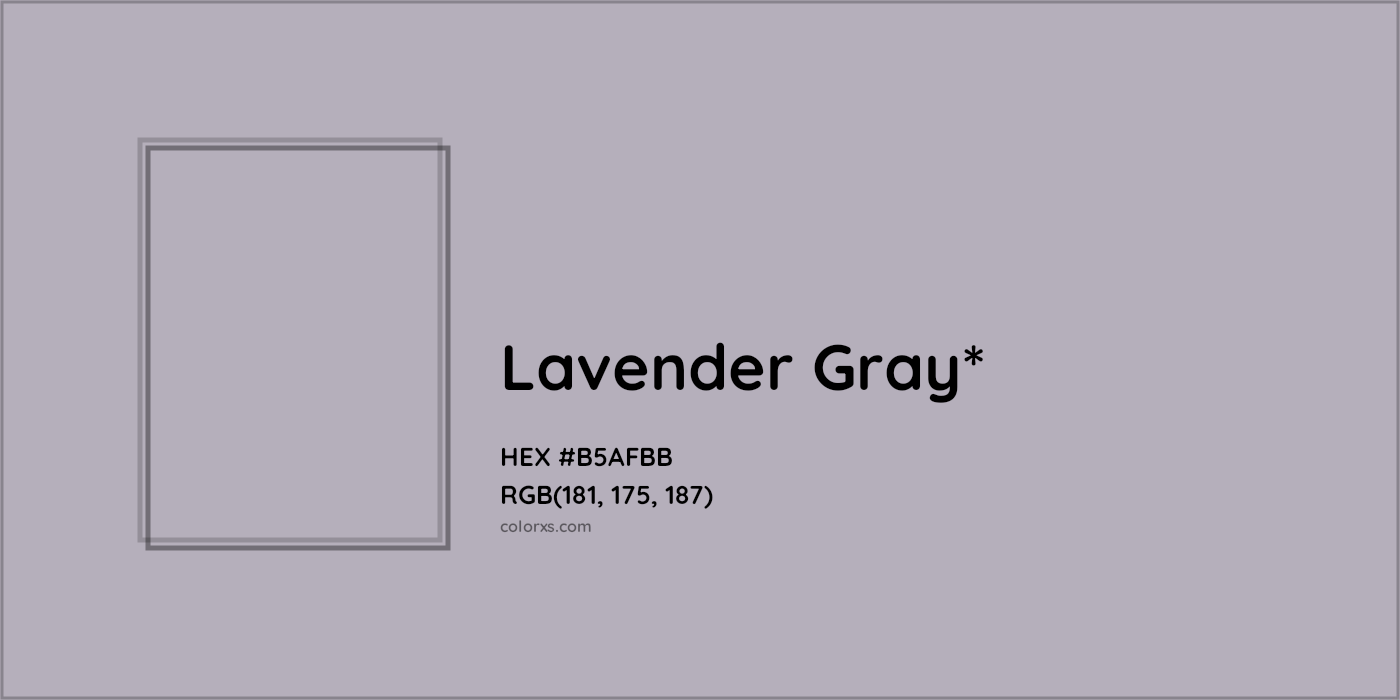 HEX #B5AFBB Color Name, Color Code, Palettes, Similar Paints, Images