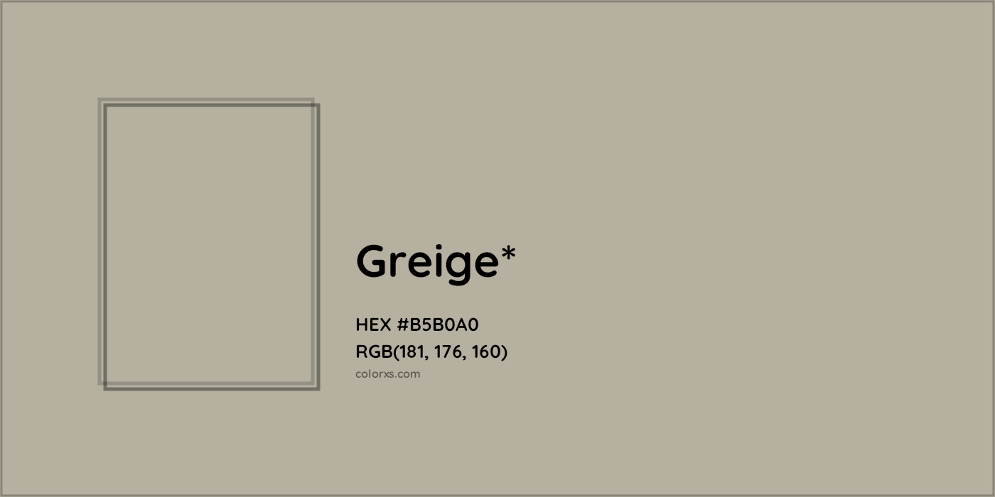 HEX #B5B0A0 Color Name, Color Code, Palettes, Similar Paints, Images