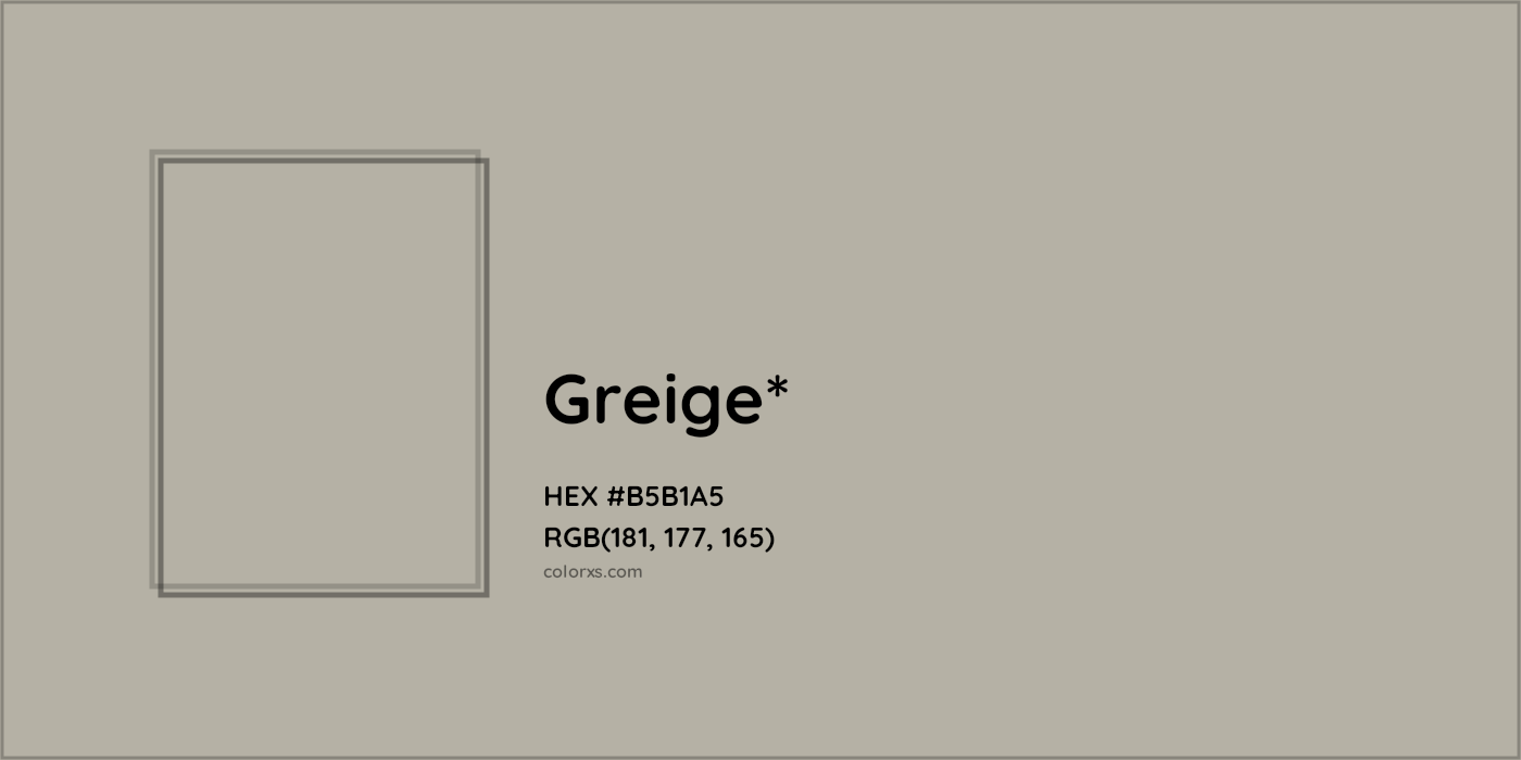 HEX #B5B1A5 Color Name, Color Code, Palettes, Similar Paints, Images
