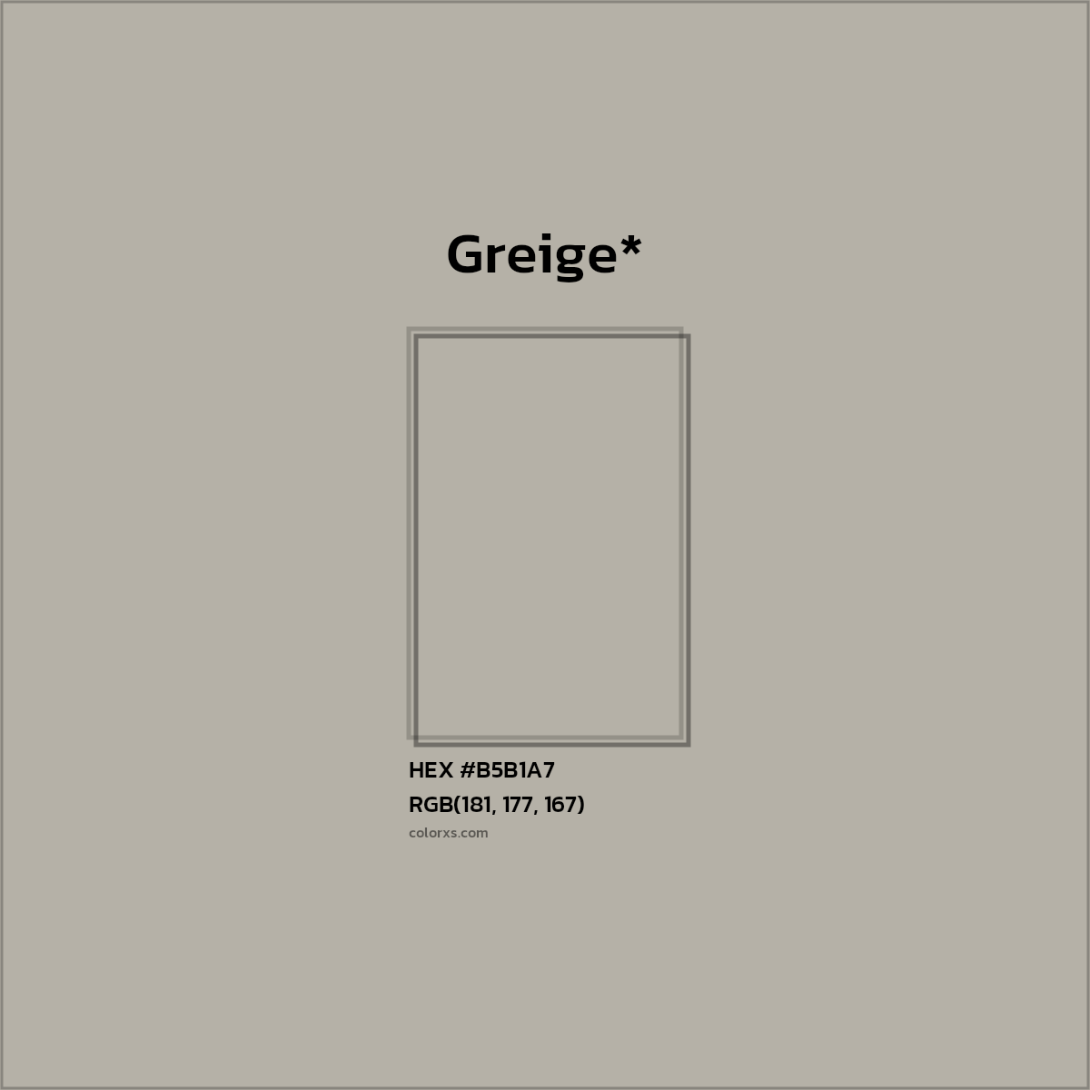 HEX #B5B1A7 Color Name, Color Code, Palettes, Similar Paints, Images
