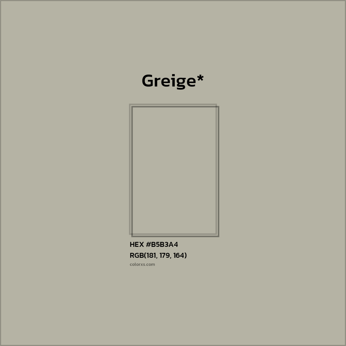 HEX #B5B3A4 Color Name, Color Code, Palettes, Similar Paints, Images