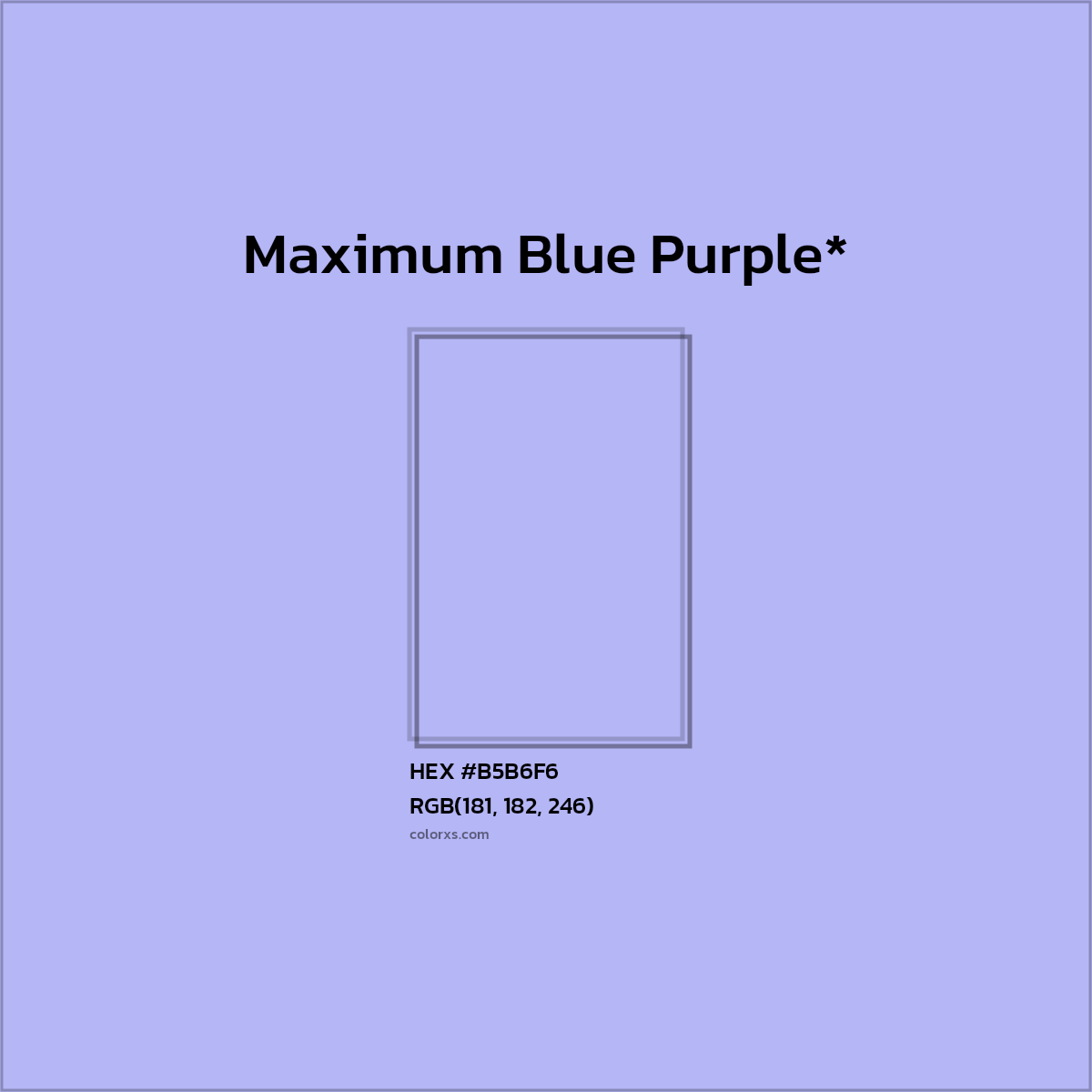 HEX #B5B6F6 Color Name, Color Code, Palettes, Similar Paints, Images