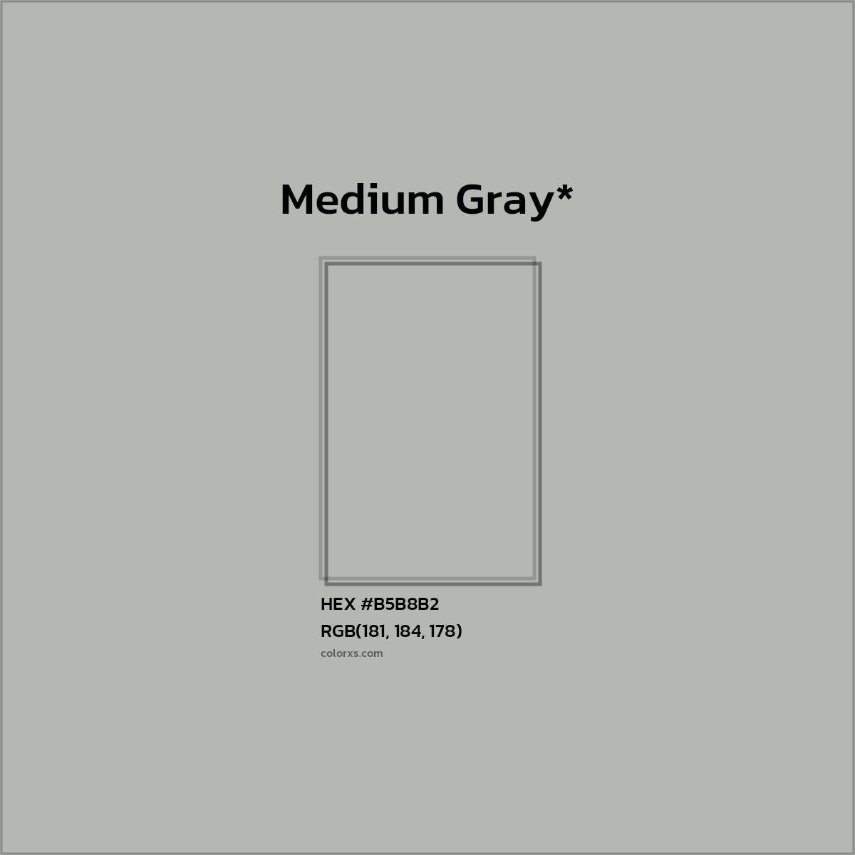 HEX #B5B8B2 Color Name, Color Code, Palettes, Similar Paints, Images