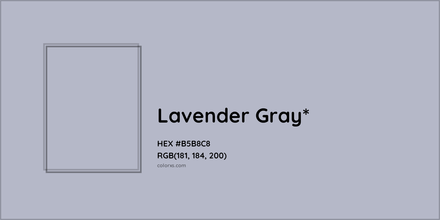 HEX #B5B8C8 Color Name, Color Code, Palettes, Similar Paints, Images