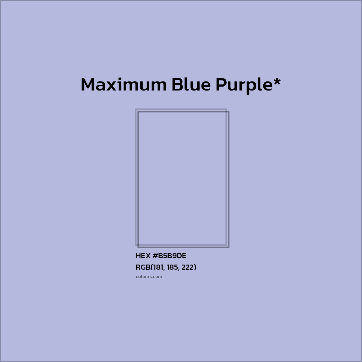 HEX #B5B9DE Color Name, Color Code, Palettes, Similar Paints, Images