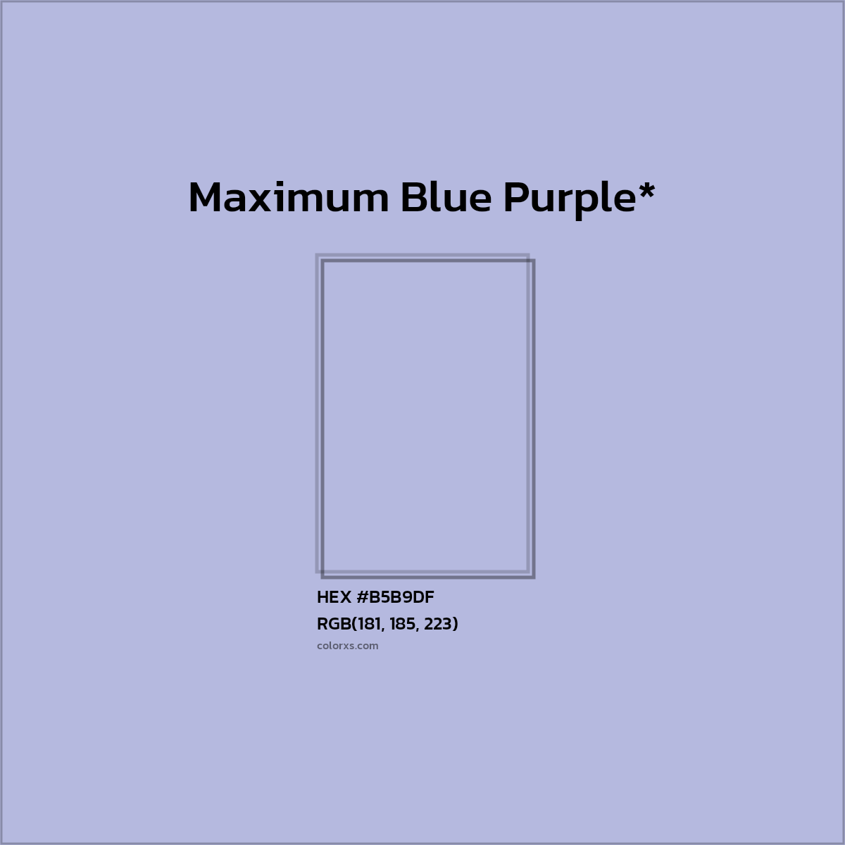 HEX #B5B9DF Color Name, Color Code, Palettes, Similar Paints, Images