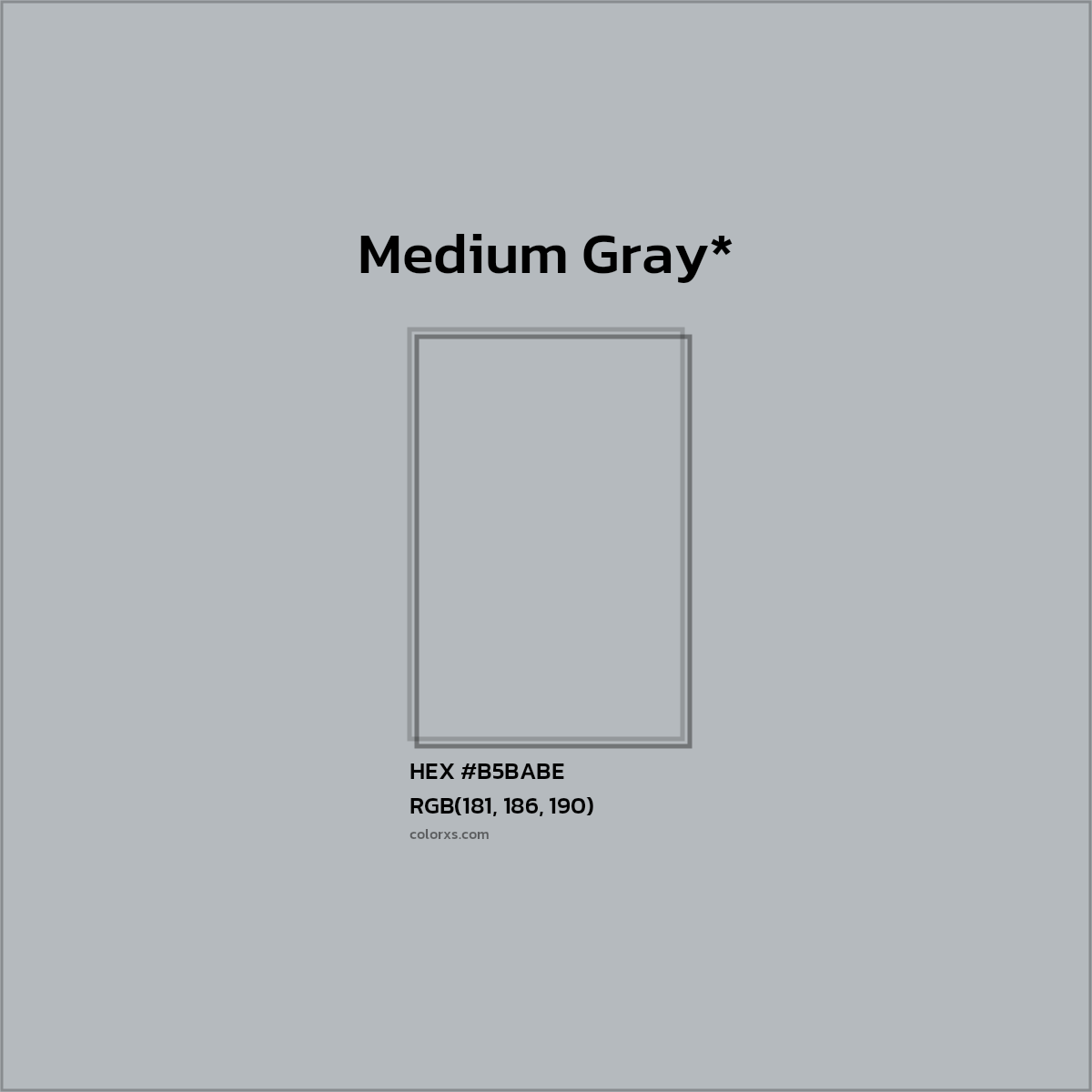 HEX #B5BABE Color Name, Color Code, Palettes, Similar Paints, Images