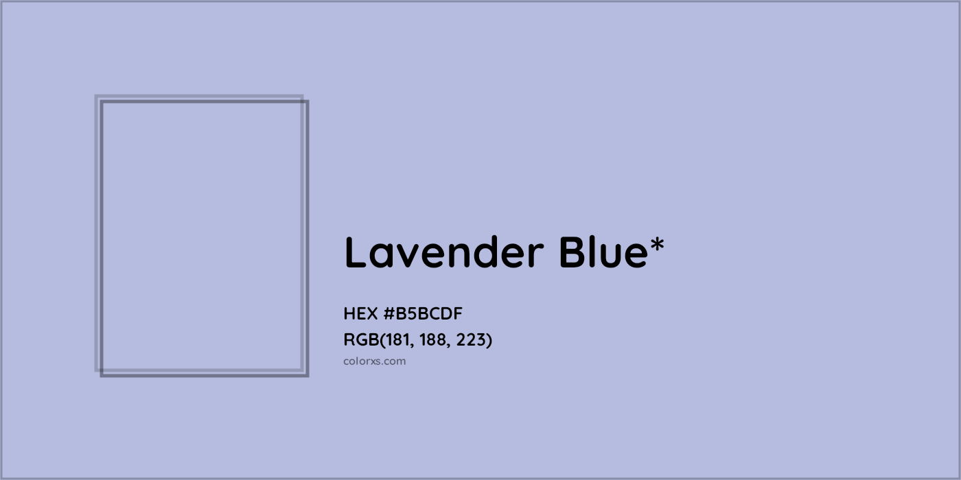 HEX #B5BCDF Color Name, Color Code, Palettes, Similar Paints, Images