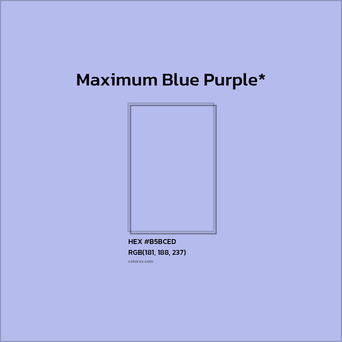HEX #B5BCED Color Name, Color Code, Palettes, Similar Paints, Images