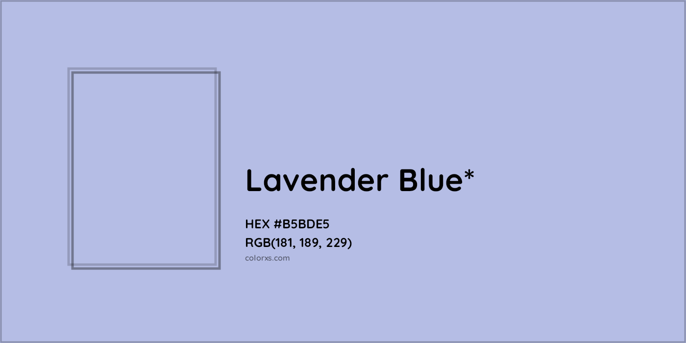 HEX #B5BDE5 Color Name, Color Code, Palettes, Similar Paints, Images