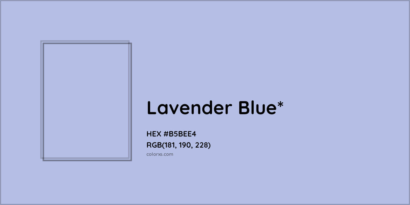 HEX #B5BEE4 Color Name, Color Code, Palettes, Similar Paints, Images