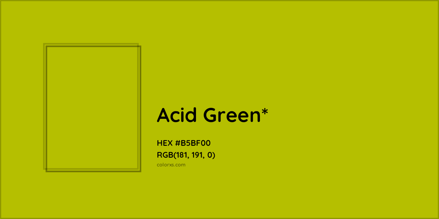 HEX #B5BF00 Color Name, Color Code, Palettes, Similar Paints, Images