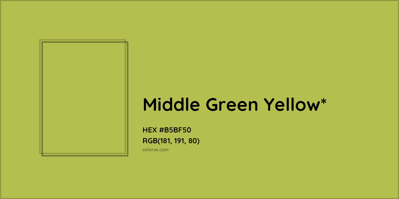 HEX #B5BF50 Color Name, Color Code, Palettes, Similar Paints, Images