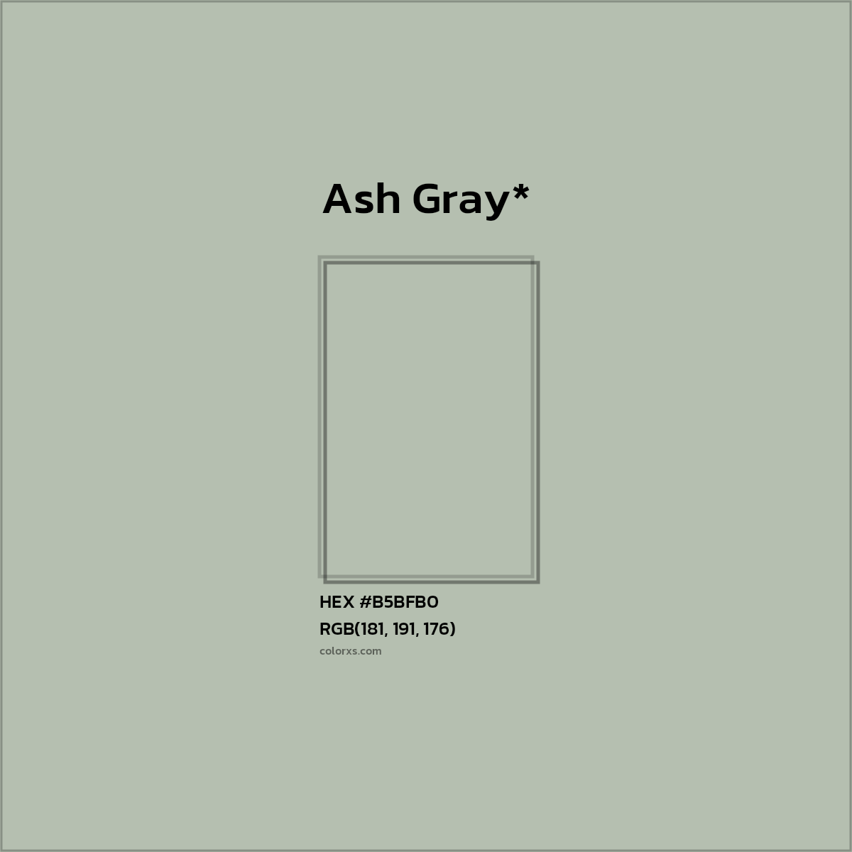 HEX #B5BFB0 Color Name, Color Code, Palettes, Similar Paints, Images