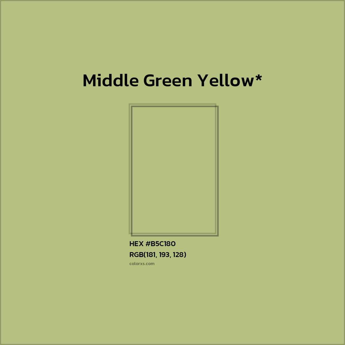 HEX #B5C180 Color Name, Color Code, Palettes, Similar Paints, Images