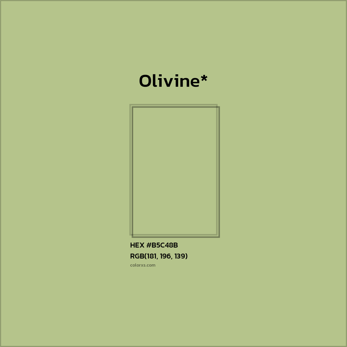 HEX #B5C48B Color Name, Color Code, Palettes, Similar Paints, Images