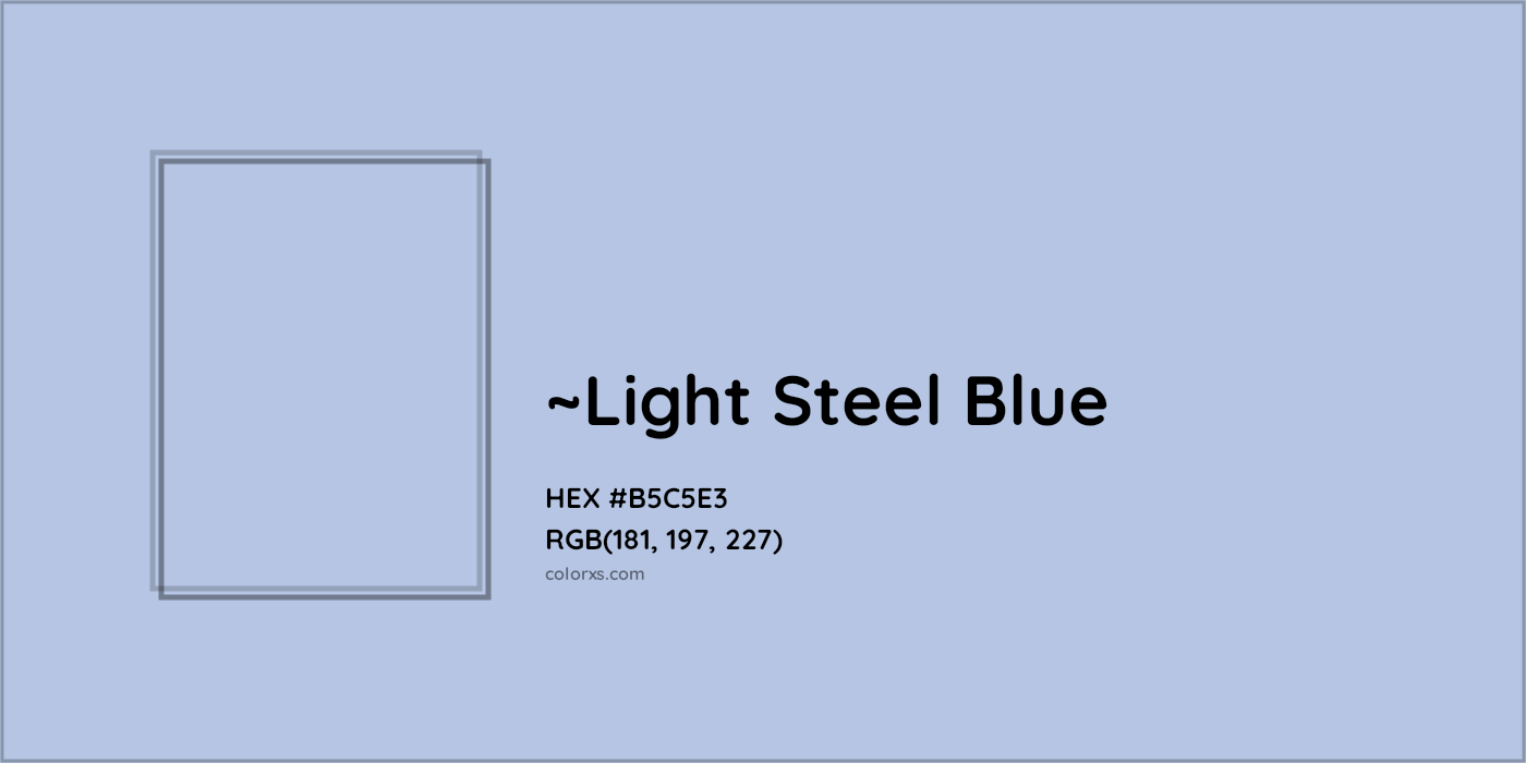 HEX #B5C5E3 Color Name, Color Code, Palettes, Similar Paints, Images