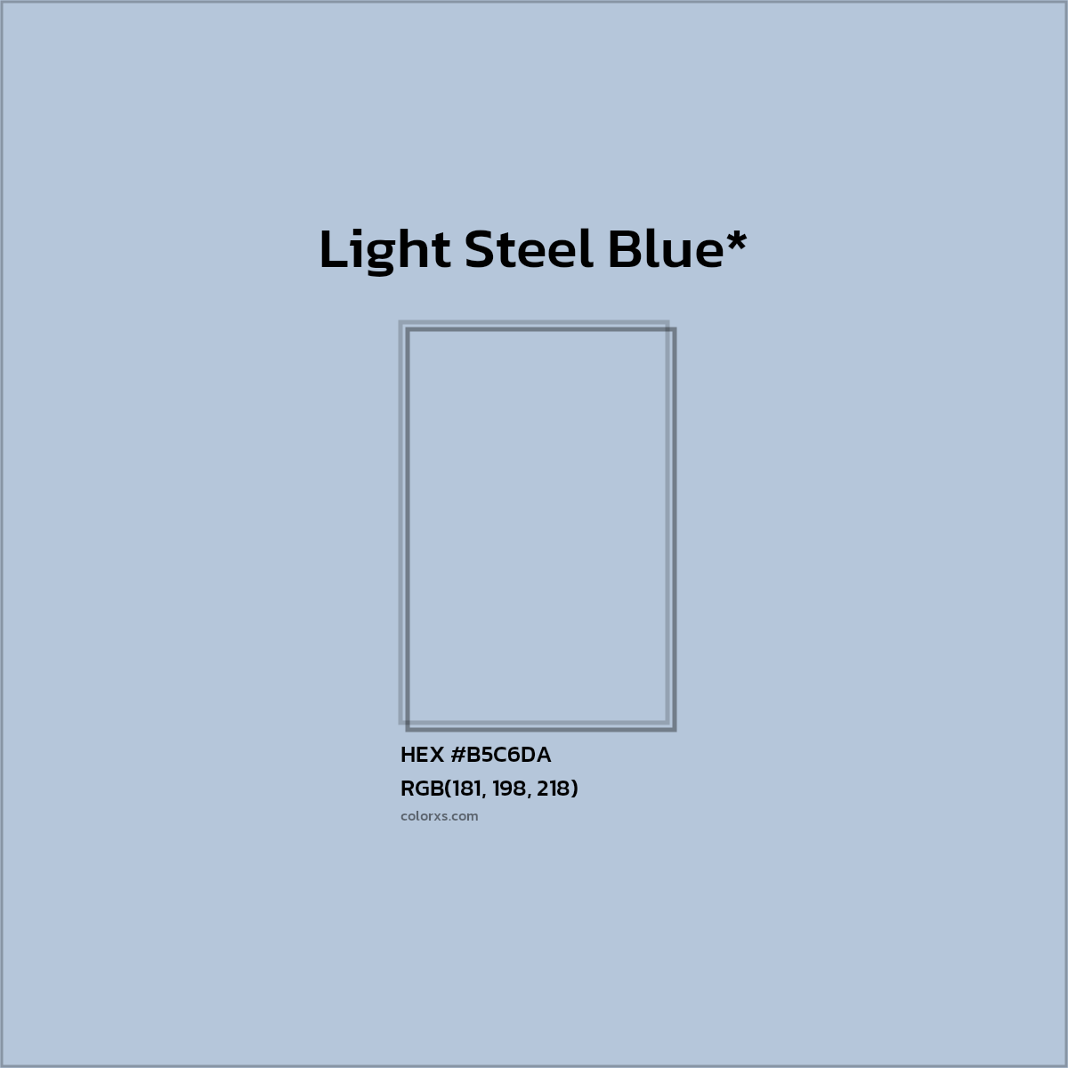 HEX #B5C6DA Color Name, Color Code, Palettes, Similar Paints, Images